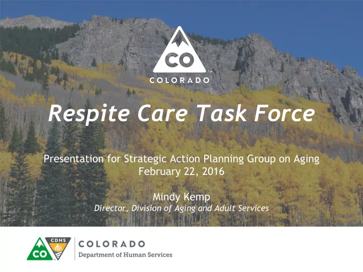 respite care task force