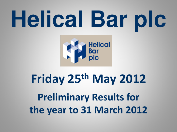 helical bar plc