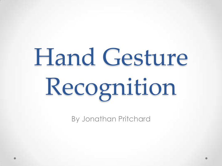 hand gesture recognition