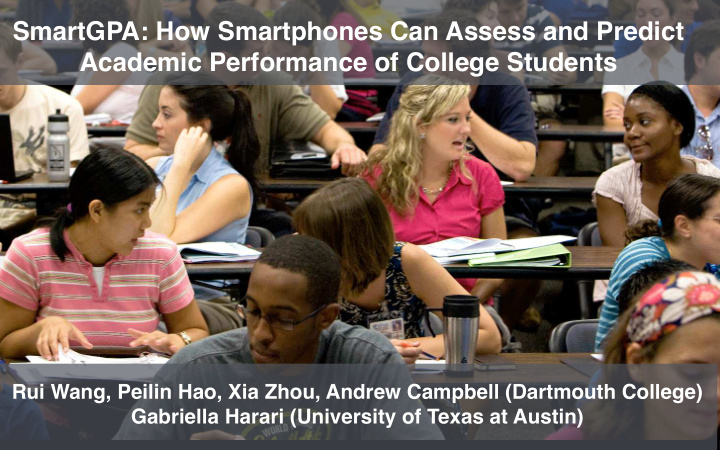smartgpa how smartphones can assess and predict academic