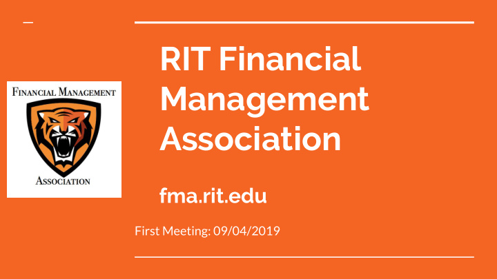 rit financial management association