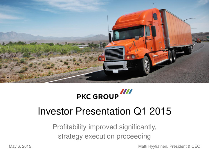 investor presentation q1 2015