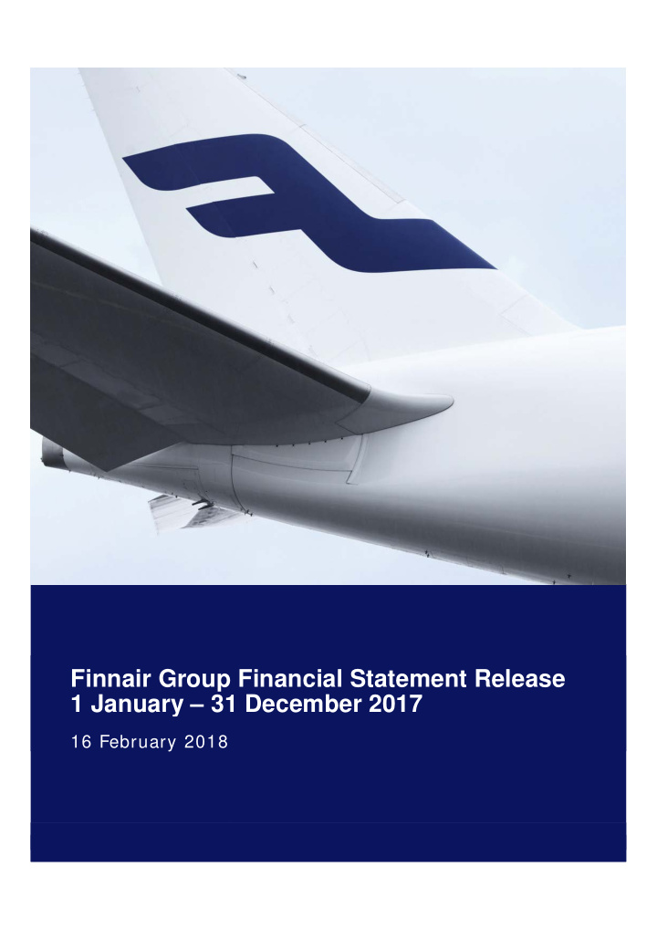 finnair group financial statement release 1 january 31