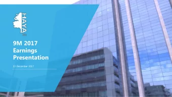 Presentation  22 December 2017  1  Haya Real Estate  Presentacin Corporativa  1  Disclaimer This