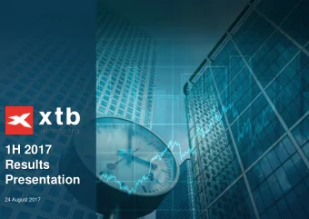 1H 2017  Results  Presentation  24 August 2017  Disclaimer Neither this presentation (the