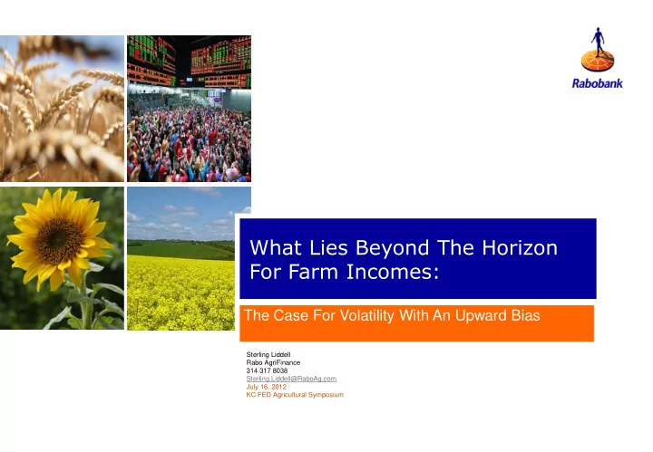 for farm incomes