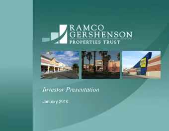 Investor Presentation  January 2010  0  0  [ C L I E N N A M E ]  Safe Harbor Statement