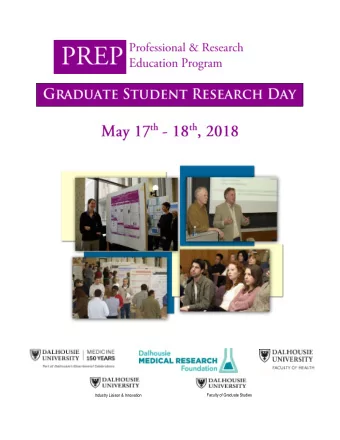 Industry Liaison &amp; Innovation  Faculty of Graduate Studies  Welcome to PREP Graduate Student