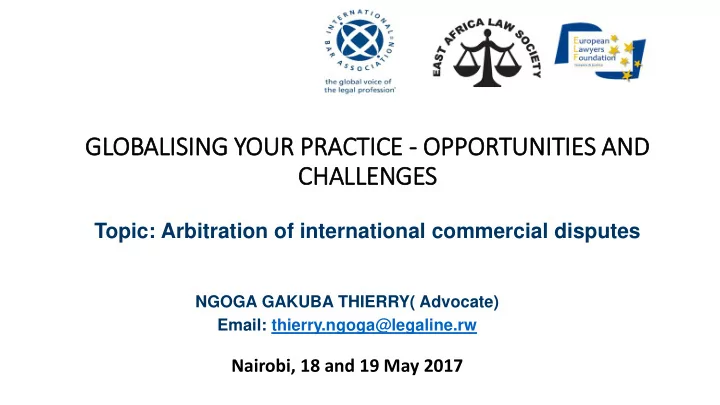 globalising your practice opportunities and challenges