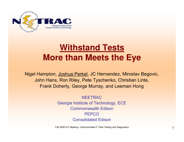 withstand tests more than meets the eye