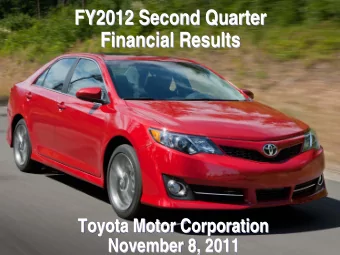 FY2012 Second Quarter  FY2012 Second Quarter  FY2012 Second Quarter  Financial Results  Financial