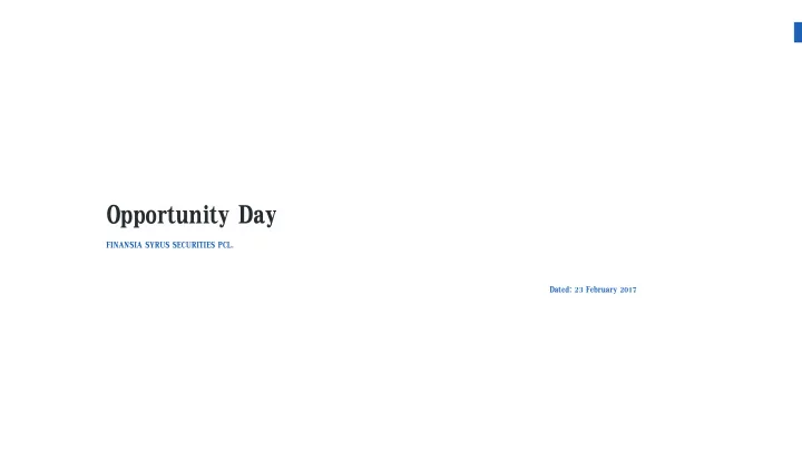 opportunity day