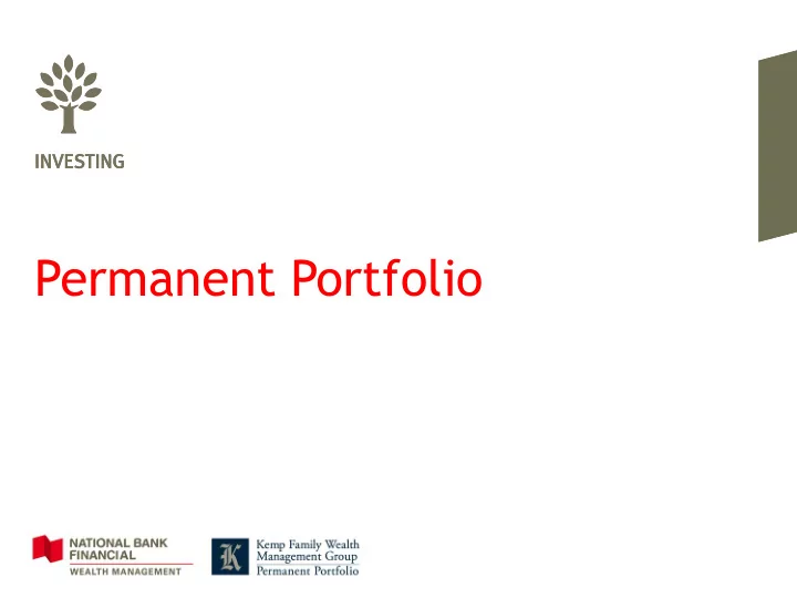 permanent portfolio about national bank financial wealth