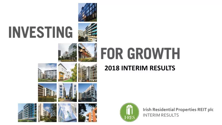 2018 interim results