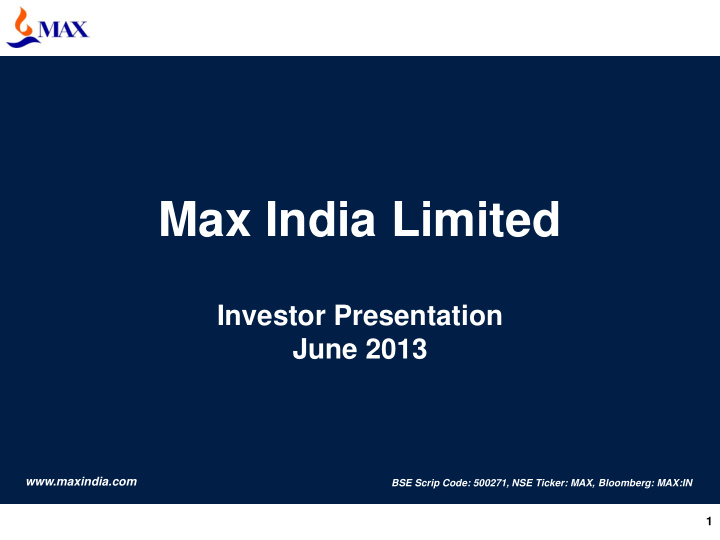 max india limited