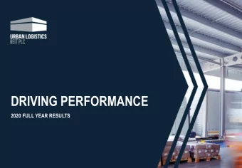 DRIVING PERFORMANCE  2020 FULL YEAR RESULTS  IMPORTANT LEGAL NOTICE  By attending the meeting where