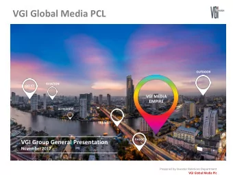 VGI Global Media PCL  OUTDOOR  AVIATION  OFFICE  VGI MEDIA  EMPIRE  ACTIVATION  TRANSIT  RABBIT