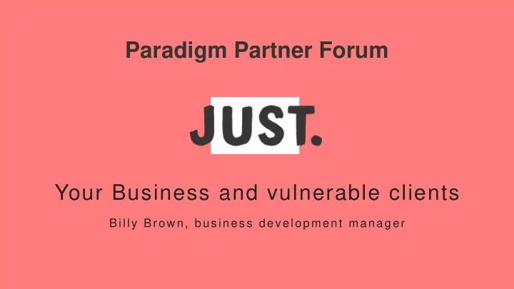 paradigm partner forum
