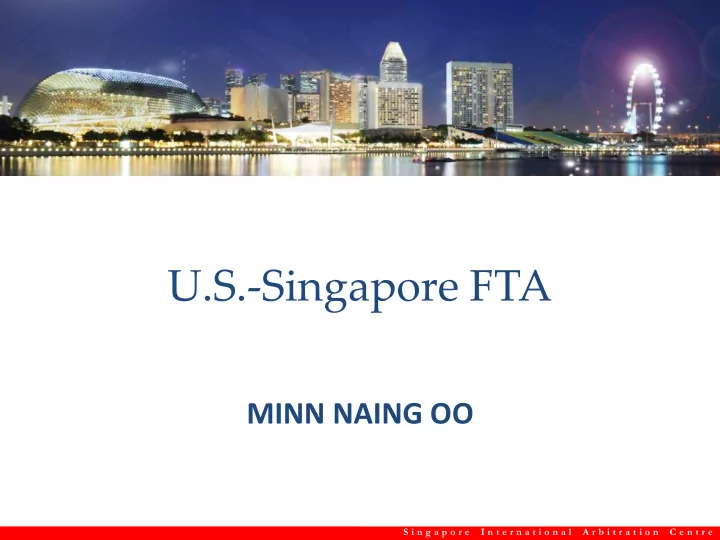 u s singapore fta
