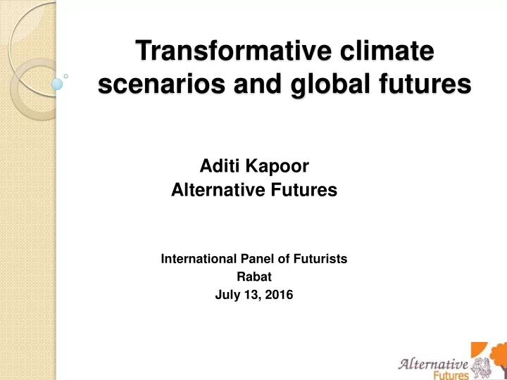 transformative climate