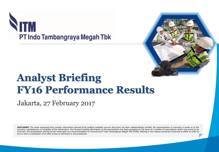 analyst briefing