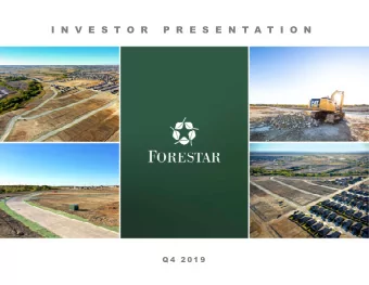 I N V E S T O R  P R E S E N T A T I O N  Q 4  2 0 1 9  FORWARD LOOKING STATEMENTS  This