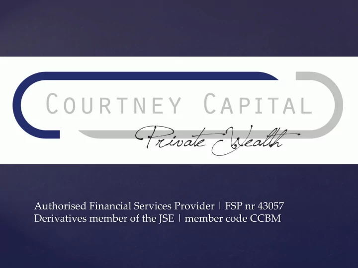 authorised financial services provider fsp nr 43057