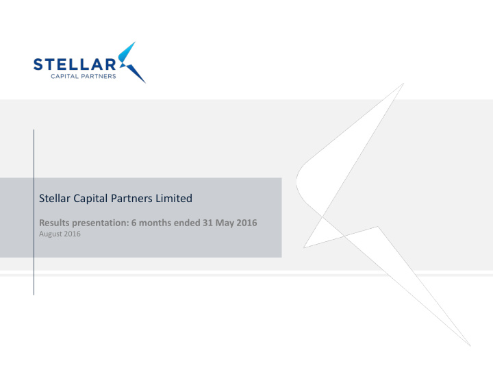 stellar capital partners limited