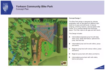 Yorkson Community Bike Park  Concept Plan  Concept Design 1  This Bike Park design is designed for