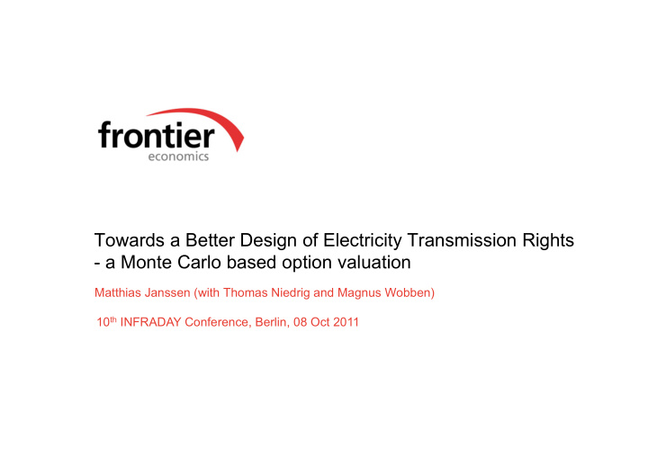 towards a better design of electricity transmission