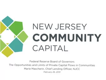 COMMUNITY  CAPITAL  Federal Reserve Board of Governors  The Opportunities and Limits of Private