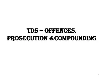 TD  TDS S  Of  Offe  fenceS  nceS,  ,  Pros  rosecution  ecution &amp;C  &amp;Compoundi