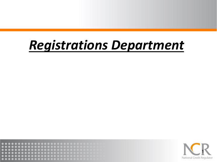 registrations department