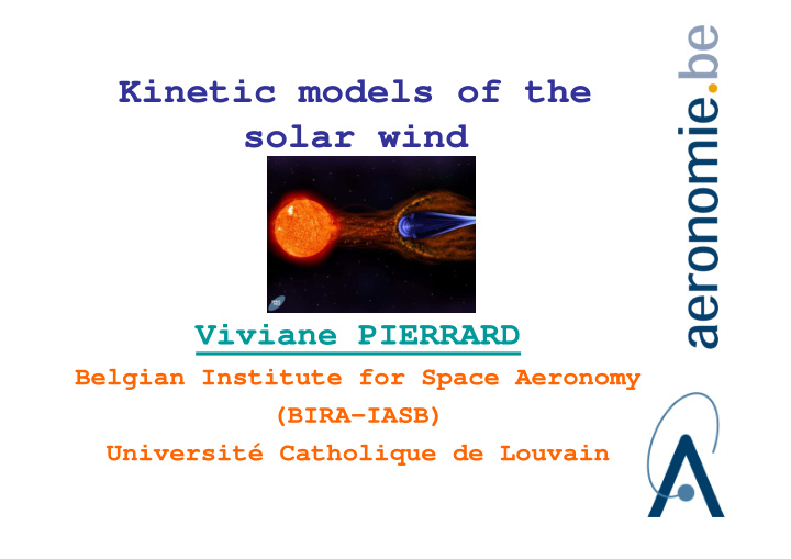 kinetic models of the solar wind