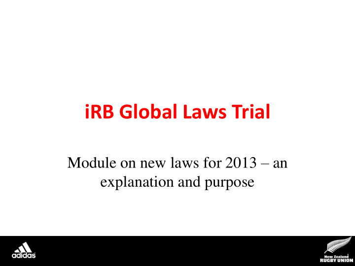 irb global laws trial