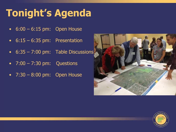 tonight s agenda