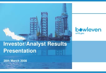 Investor/Analyst Results  Presentation  28th March 2008  Agenda  Introduction  -  Kevin Hart, CEO