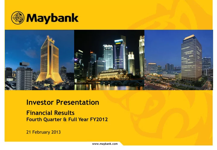 investor presentation