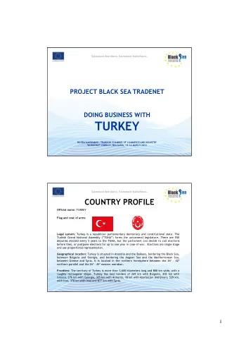 TURKEY  BURA KAHRAMAN  TRABZON CHAMBER OF COMMERCE AND INDUSTRY  WORKSHOP DOBRICH, BULGARIA,