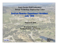 sodium reactor experiment accident sodium reactor