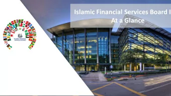 At a Glance  Islamic Financial Services Board IFSB  At a Glance  Walid  lid Ahmad AlZ  lZahrani