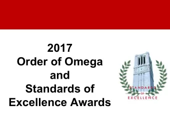 2017  Order of Omega  and  Standards of  Excellence Awards  Adam Culley  THE BEST OF US  You get