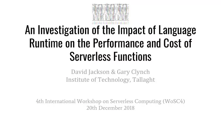 an investigation of the impact of language runtime on the