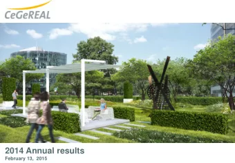 2014 Annual results  February 13,  2015  Rives de Bercy  Charenton-le-Pont  Overview  Market