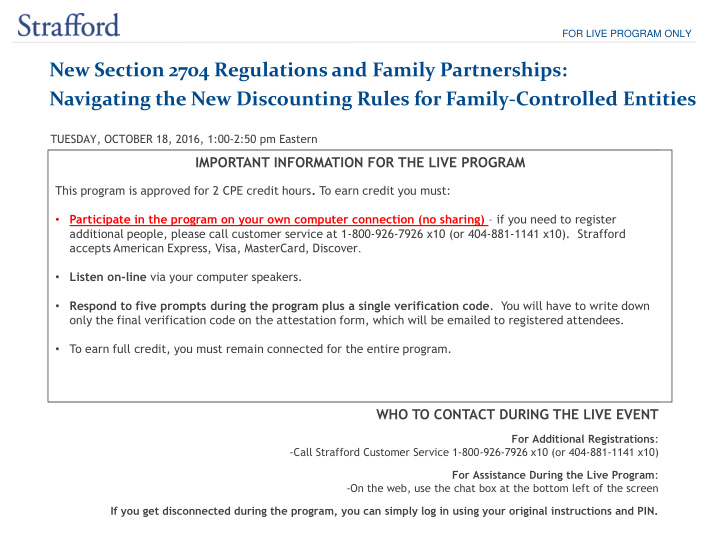 new section 2704 regulations and family partnerships