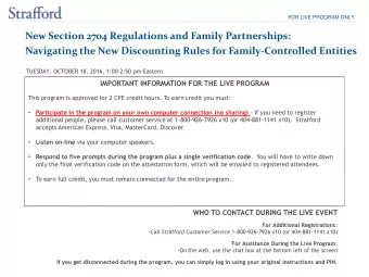 New Section 2704 Regulations and Family Partnerships: Navigating the New Discounting Rules for