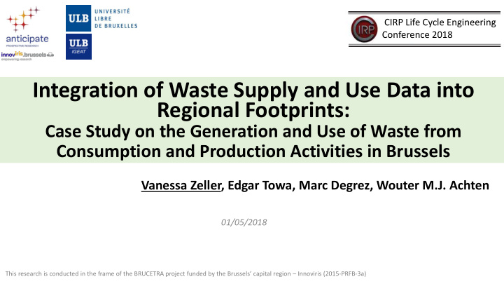 integration of waste supply and use data into