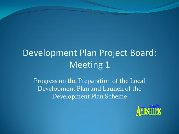 development plan project board