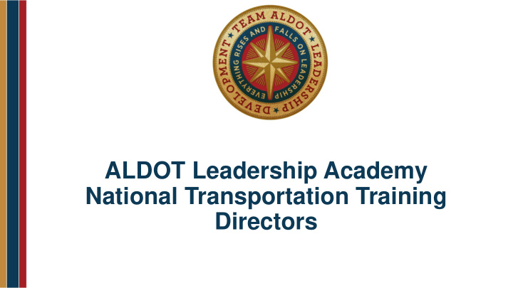 national transportation training