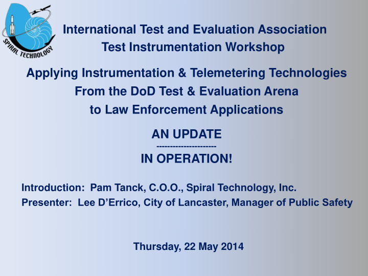 international test and evaluation association